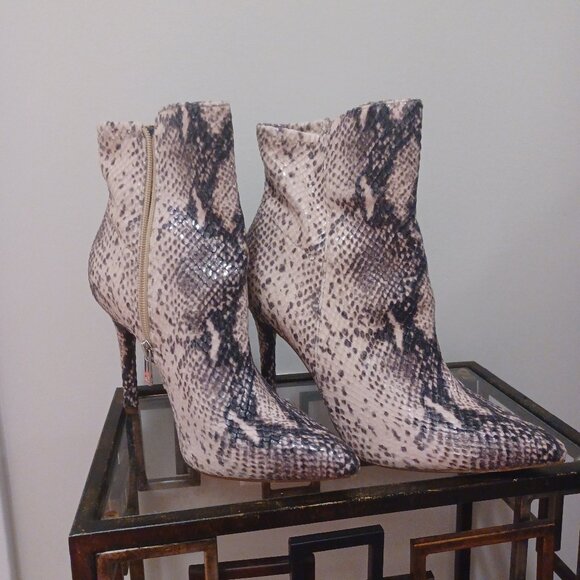 Snake Print Mid-Calf Boot - Picture 1 of 5